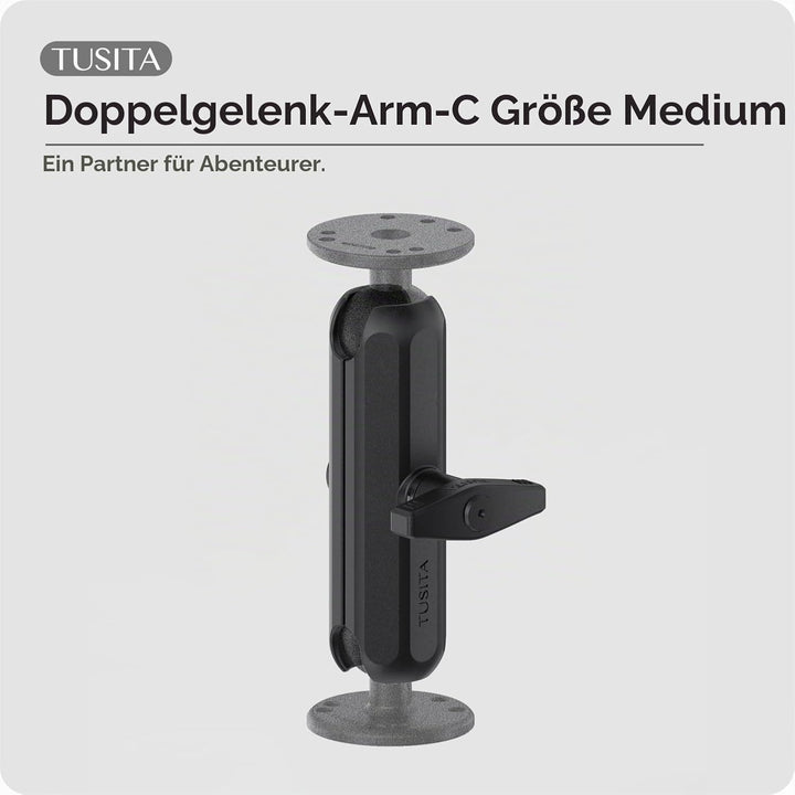 TUSITA Doppel-Arm für Steckerhalterung 1.5" - C Grösse Mittel