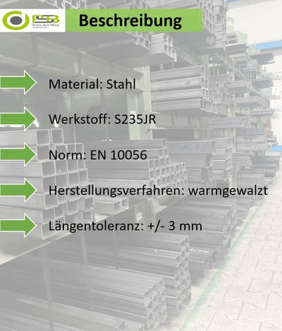 Winkelstahl Winkeleisen Winkelprofil Winkel 100x100x12 mm - S235JR EN 10056 - L = 500-1500mm (1000mm