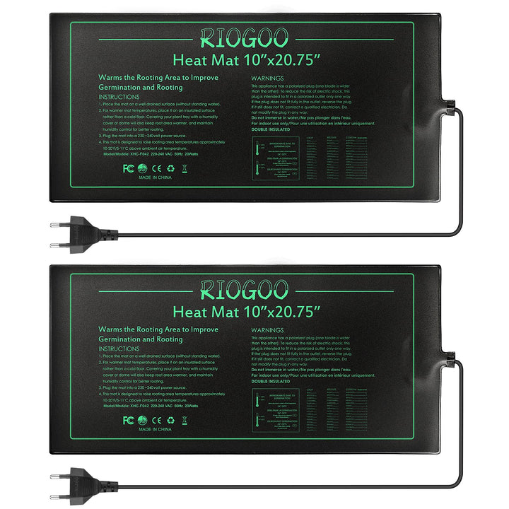 RIOGOO Heizmatte Wärmematte für Sämling Germination und Haustier,Wasserkultur-Samen-Reptil-Betriebsh