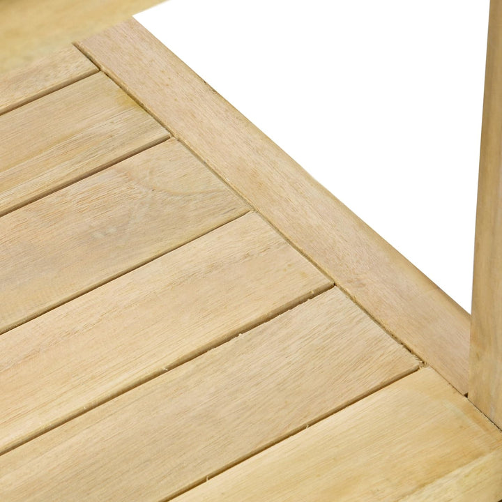 Divero Beistelltisch Blumen Hocker Balkontisch Teak Holz Tisch für Bad Terrasse Balkon Garten – wett