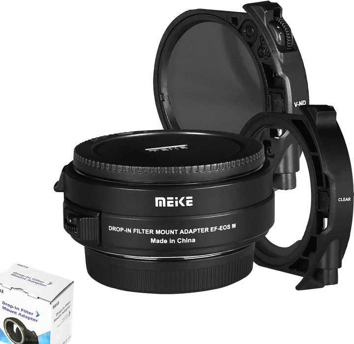 Meike MK-EFTM-C Drop-in Filter Autofokus Mount Objektivadapter für Canon EF/EF-S auf EOS M Kameras m