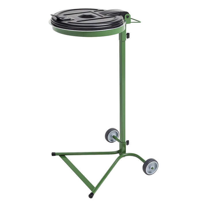 kaiserkraft | Müllsackständer | für Volumen 120 l | 2-Rad-Fahrgestell | grün | Kunststoffdeckel