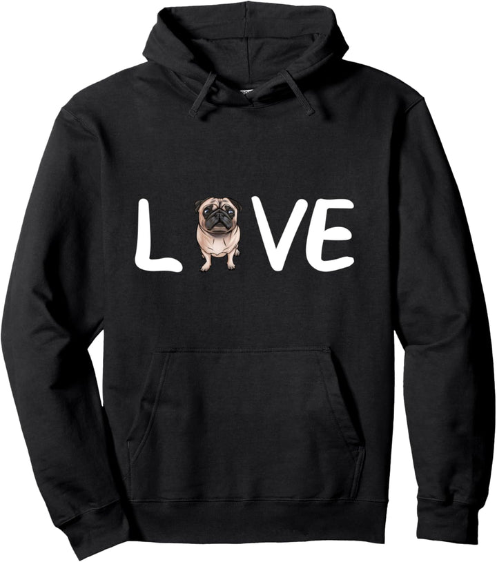Pug Pulli Mops Mama Mops Liebe Herz Mops Love Pullover Hoodie