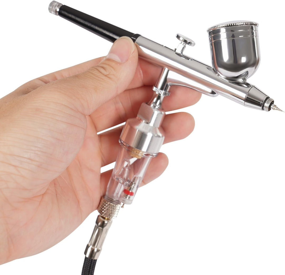 Luftpinsel-Set, Airbrush Set mit Kompressor für Modellbau Nailart Kunstmalerei und DIY Projekte 7cc