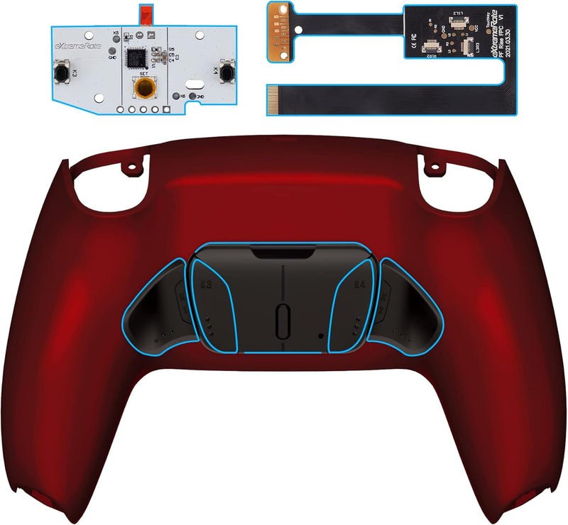 eXtremeRate Programmierbar RISE4 Remap Kit für ps5 Controller BDM-010/020,Real Metal Buttons(RMB) Re