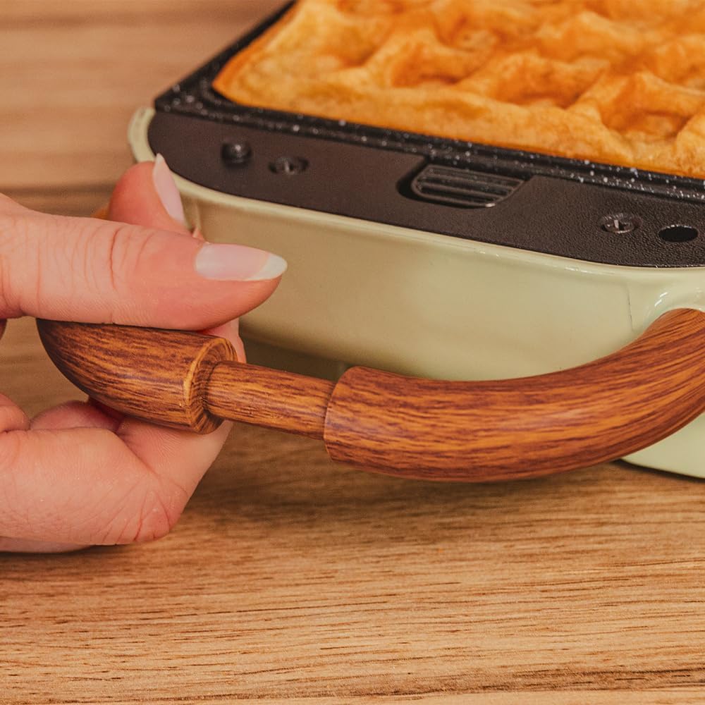 Cecotec Sandwichmaker Vintage Rock'Ntoast Retro One Gelb. 700W, 3 austauschbare Platten, Retro-Desig