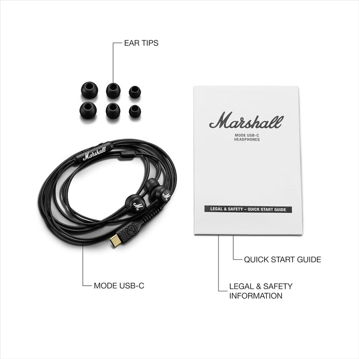 Marshall Mode USB-C kabelgebundene Kopfhörer – integriertes Mikrofon, individuelle Passform, knotenf