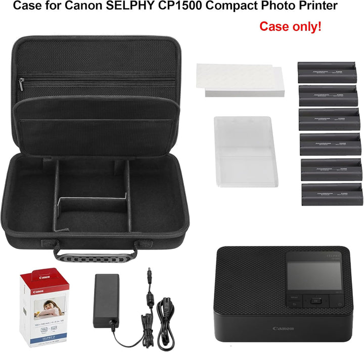 Elonbo Tragetasche für Canon SELPHY CP1500 Kompaktfotodrucker, tragbare Bluetooth Instant Print Kame