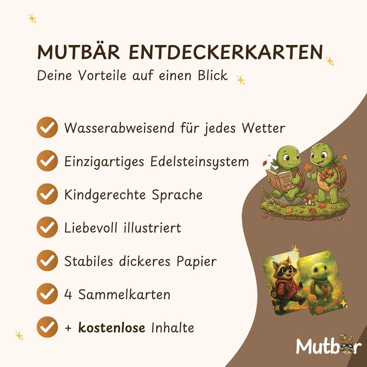 Entdeckerkarten Kinder – 50 Outdoor Suchspiel Karten Natur Entdecken – Ostergeschenk | Lernspiel & S
