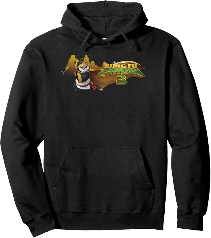 Kung Fu Panda Master Po Portrait Movie Logo Pullover Hoodie
