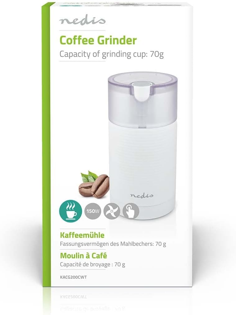Nedis Kaffeemühle | 70 g | 150 W | Weiss