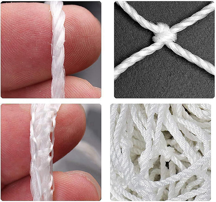 Fussballnetze aus Polypropylenfaser, Ersatz-Fussballtornetz, Tragbare Fussballtore für Fussballsport