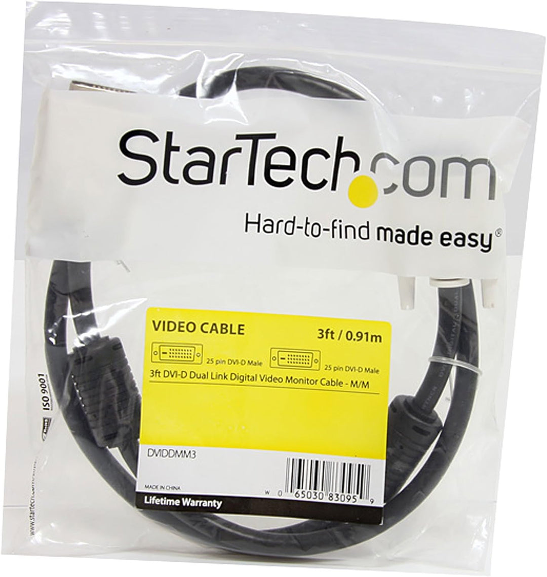 StarTech.com DVI-D Dual Link Kabel 3m (Stecker/Stecker) - DVI 24+1 Pin Monitorkabel Dual Link - DVI