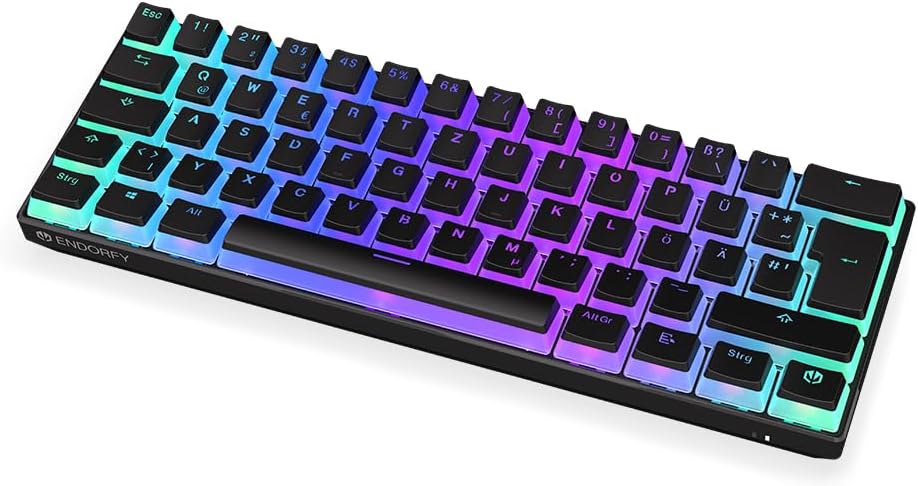 ENDORFY Thock Compact Wireless DE Kailh Box Black Pudding, Kompakte, Mechanische Switches Kailh Box