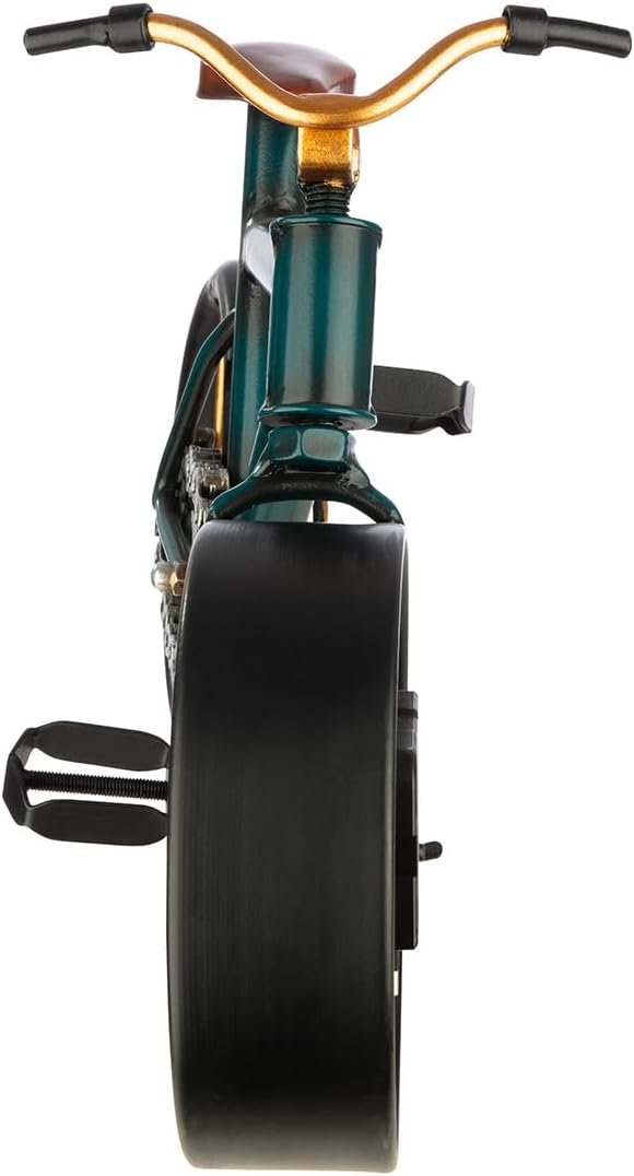 GILDE Stand-/Tischuhr aus Metall - Fahrradform - antikfinish - dunkelblau - Höhe 24cm x Breite 34cm