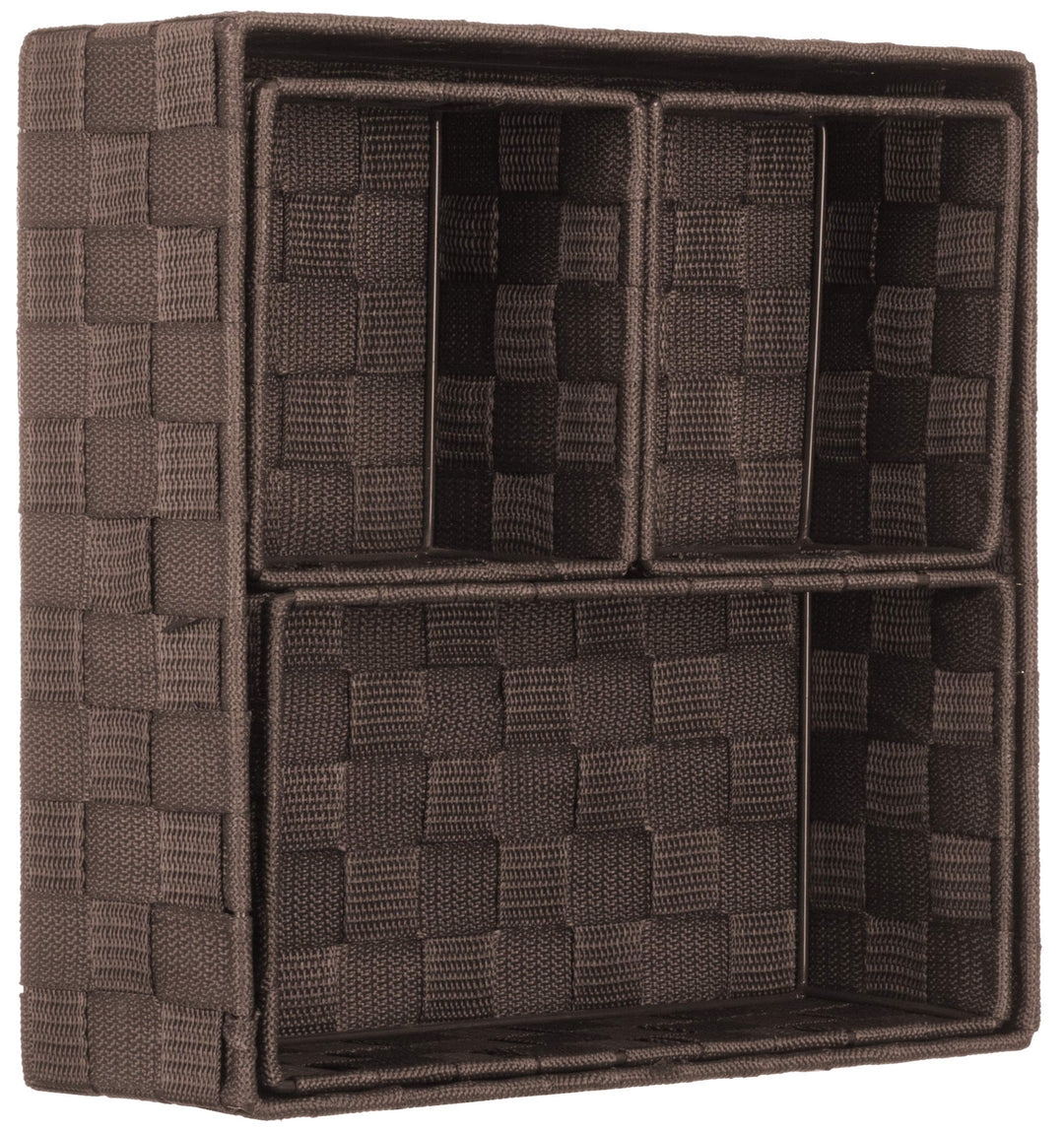 Brandsseller 4er Set Aufbewahrungsboxen - 28x28x10 cm, 26x13x9 cm, 13x13x9 cm (2x) – eckige Regalkör