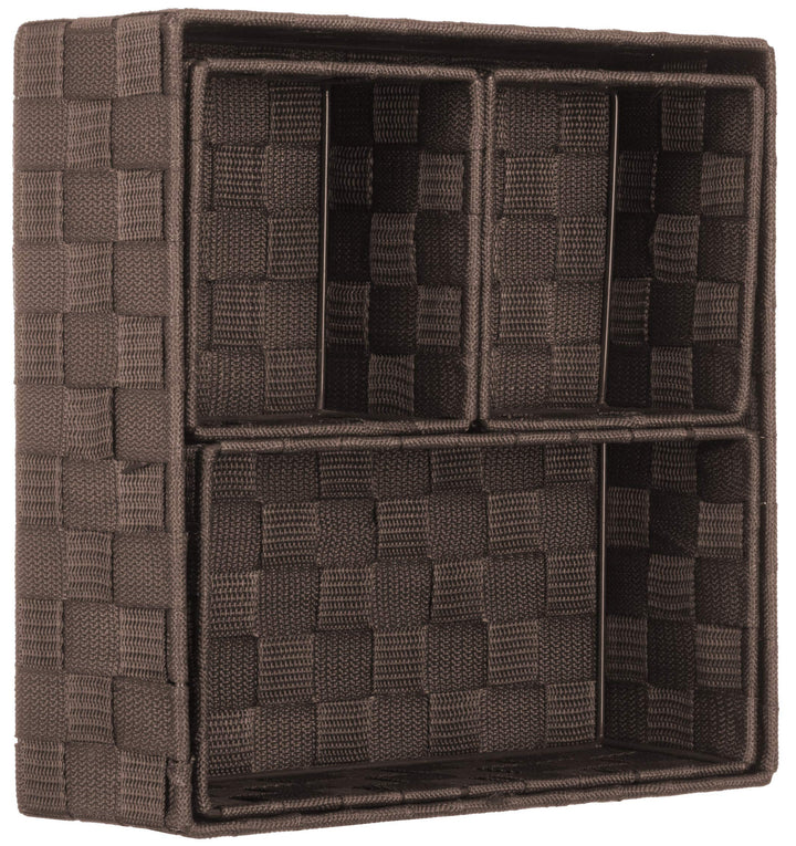 Brandsseller 4er Set Aufbewahrungsboxen - 28x28x10 cm, 26x13x9 cm, 13x13x9 cm (2x) – eckige Regalkör