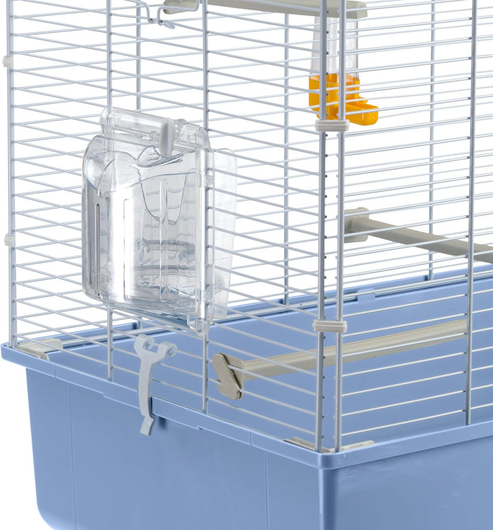 Ferplast Vogelkäfig Wellensittich Käfig Exotenkäfig, inkl. Vogelspielzeug, Vogel-Futternapf, Vogel-S