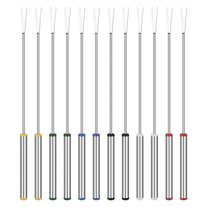 Bestonzon Fonduegabeln aus Edelstahl – Käsefonduegabel mit hitzebeständigem Griff für Schokolade, Fo