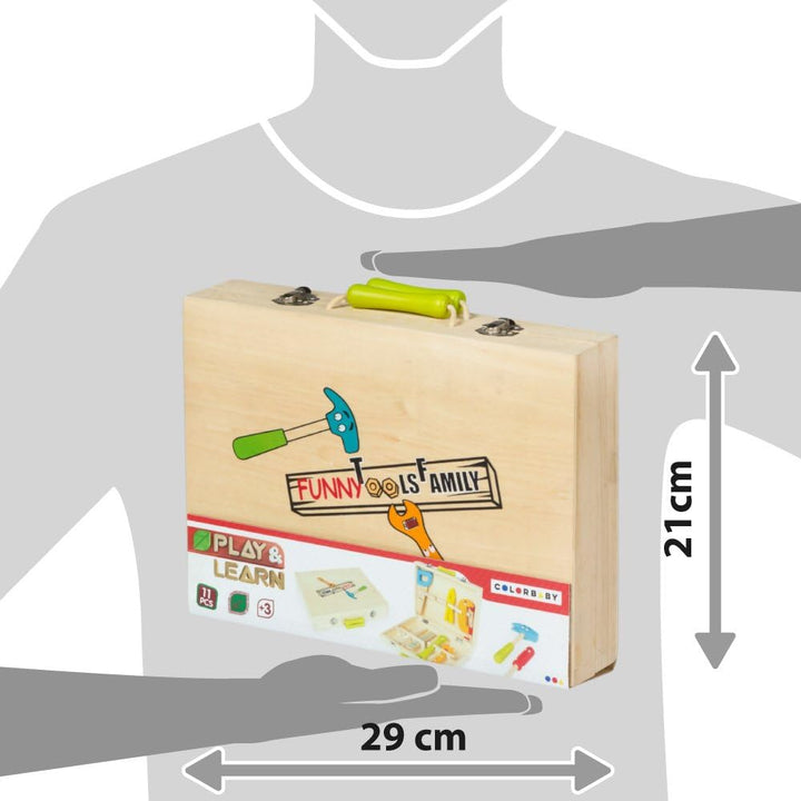 COLORBABY Werkzeugkoffer, Holz (Farbe Baby 43616)
