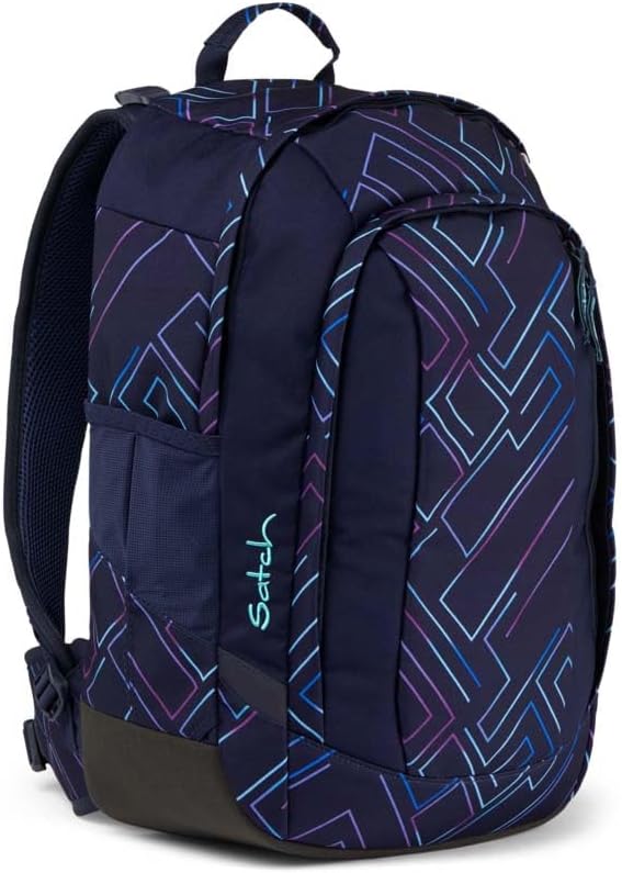Satch Air Light Edition Schulrucksack Set 3tlg. inkl. Pencil Slider und Sportbeutel Purple Laser, Pu