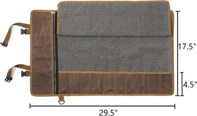 Denifiter Professionelle Kochmessertasche mit schnittfestem Material, strapazierfähigem 16oz gewachs