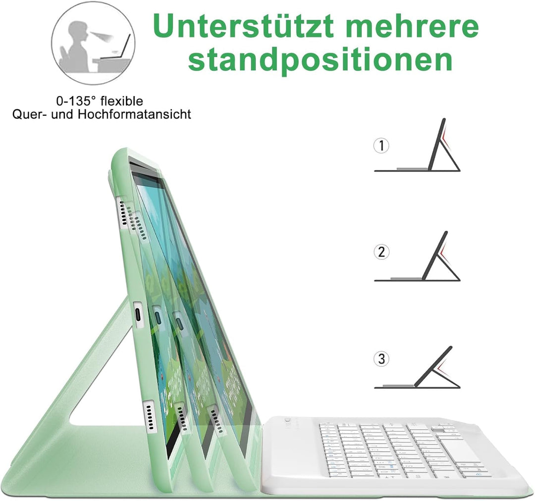 IVEOPPE Tastatur für Samsung Galaxy Tab S10+/S9FE+/S9+, Hülle Tastatur Kompatibel mit Samsung Tab S9