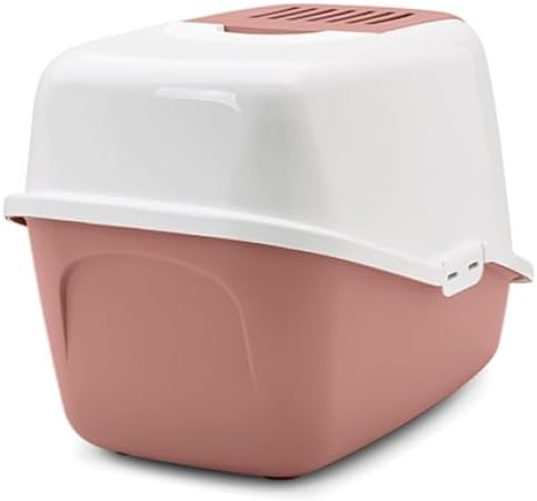 Serrano Katzenklo - Nestor Ash Rose - Katzentoilette mit klappbarer Front - Schwingtür - Aktivkohlef
