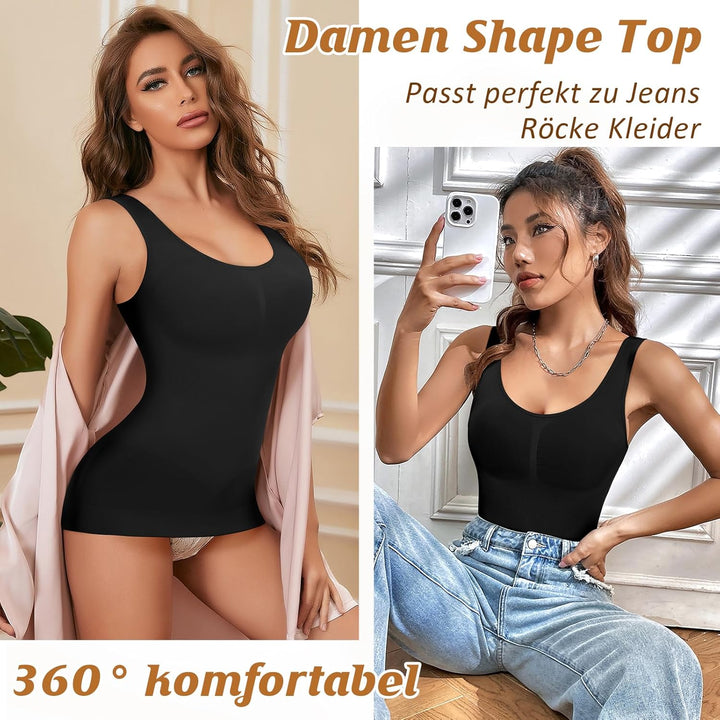 YARRCO Shape Unterhemd Damen Formende Tank Top Bauchweg Shapewear Sport Tanktop Figurformendes Träge