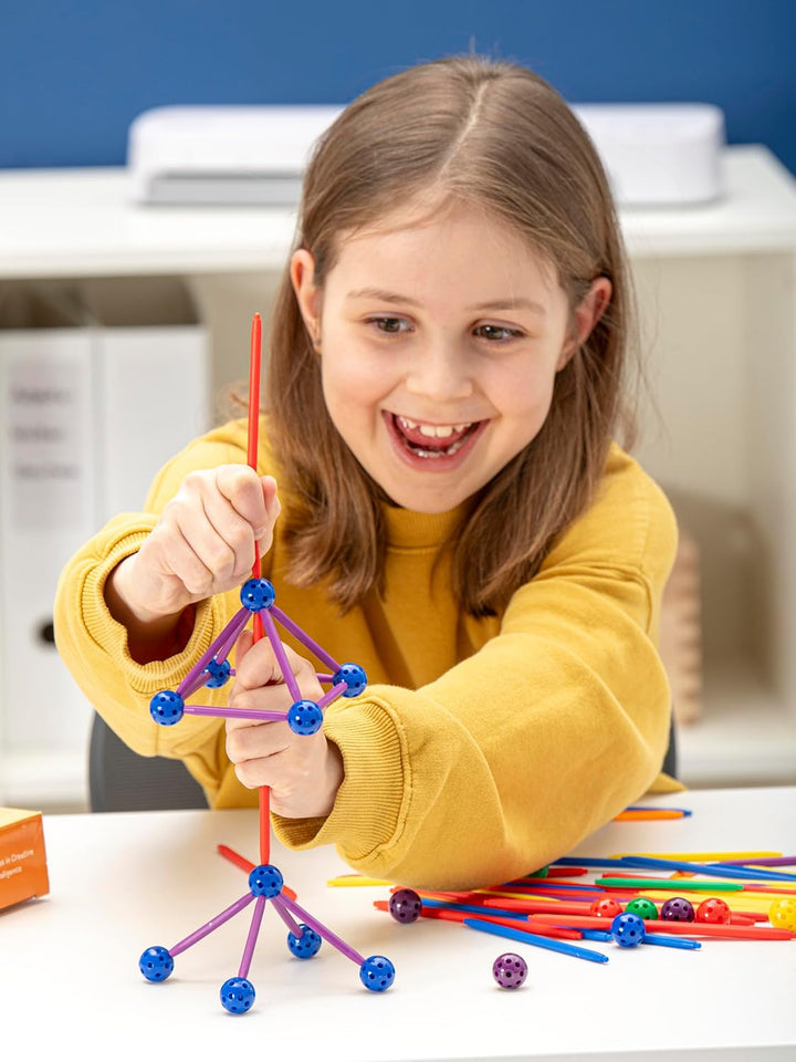 Betzold - Geometrie Steckbaukasten 330 Bauteile - Mathematik-Lehrmittel Grundschule Nocolor, Nocolor