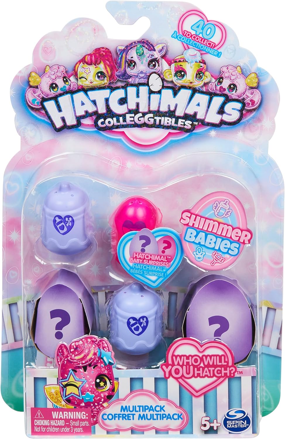 Hatchimals CollEGGtibles Shimmer Babies Multipack - mit 4 niedlichen Figuren und Baby-Überraschung,