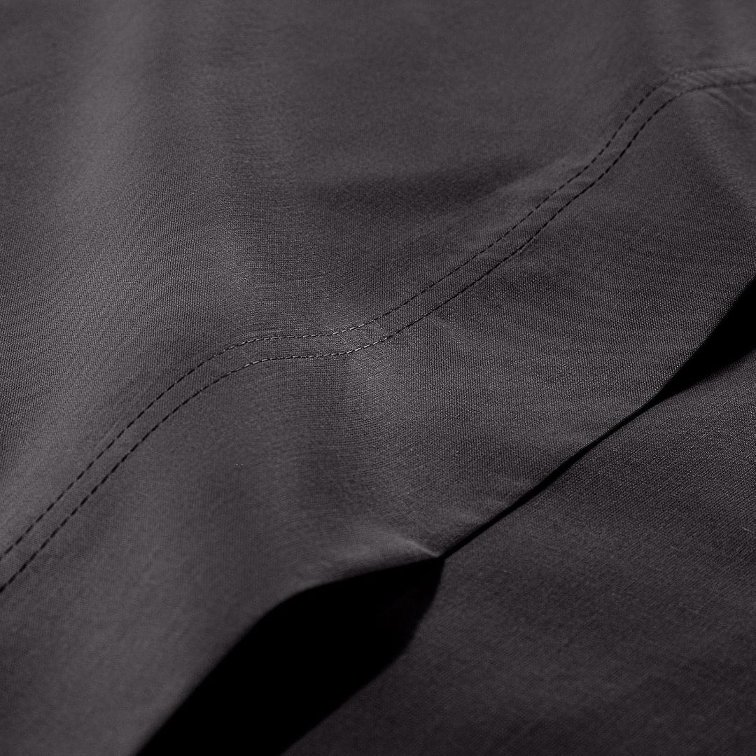 Caleffi - Bettwäsche-Set aus Baumwolle, einfarbig, für Doppelbett, Schwarz Re Schwarz, Re Schwarz