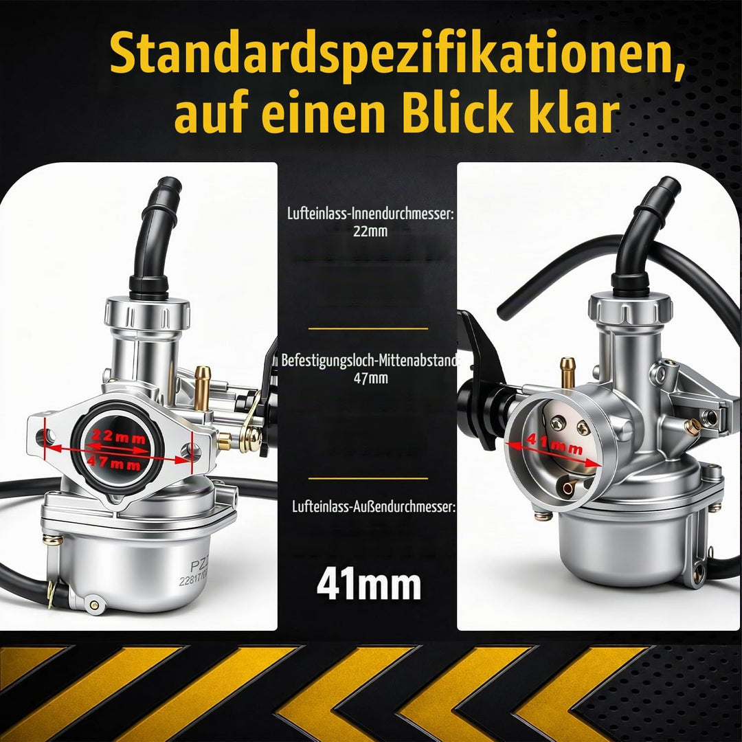 Vergaser 22mm Handchoke PZ22 Ansaugkrümmer Vergaser für CRF70 /110 /125cc Dirt Pit Bike ATV Quad Pit