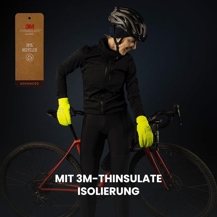 GripGrab Ride Winddichte Deep Winter 3-Finger Lobster Fahrradhandschuhe Warme Gel Gepolsterte Fahrra