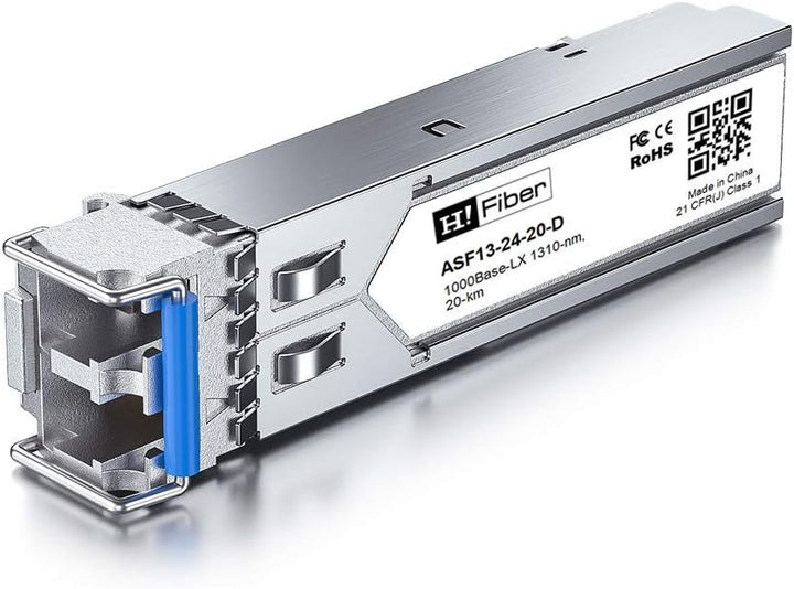für Ubiquiti UniFi UF-SM-1G, 1000BASE-LX SFP Transceiver, 1.25G SFP zu LC Singlemode-Glasfasermodul
