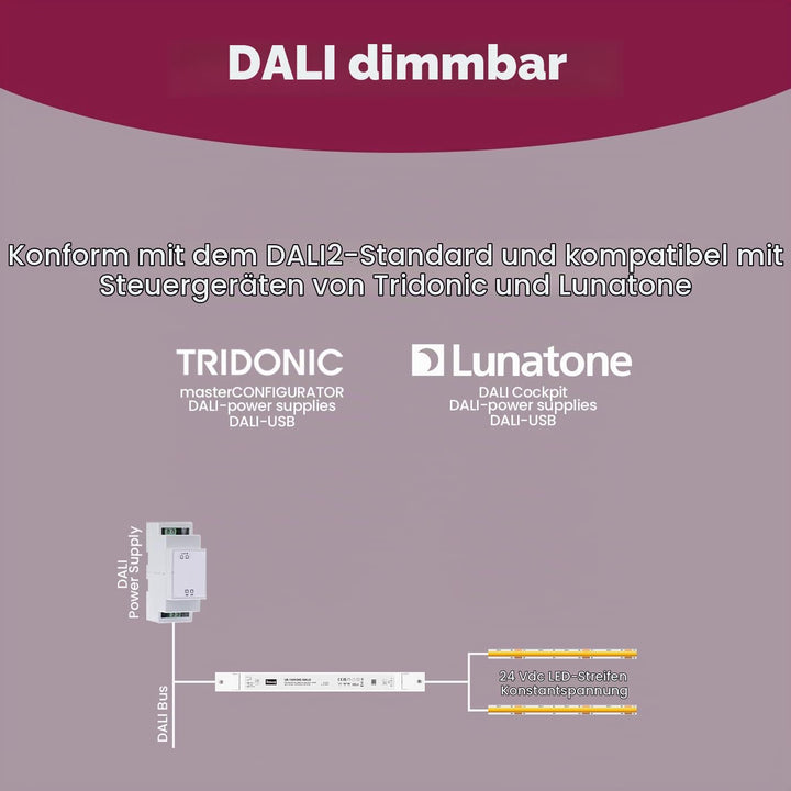 illuburg LED Trafo 24V 150W Dimmbar DALI Push Slim Flickerfree LED Netzteil Treiber Driver Power Sup