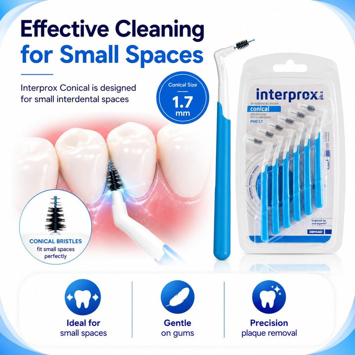 3x Interprox plus Interdentalbürsten blau conical 6er Pack (3x 6er Pack) Blau 2 stück (3er Pack), Bl
