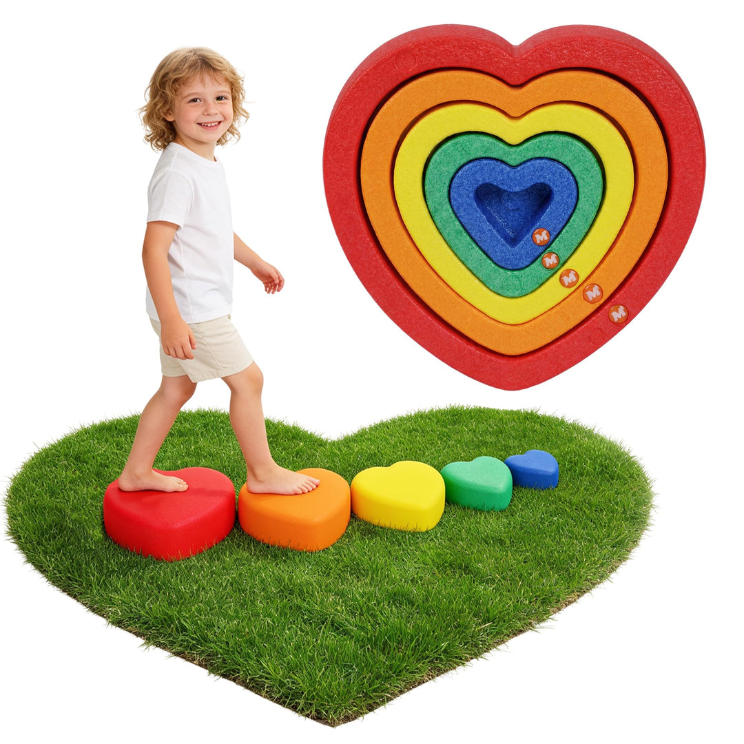 Rocks, Sensorische Balanciersteine für Kinder – 5er Set – Belastbar, Fördert Gleichgewicht, Motorik