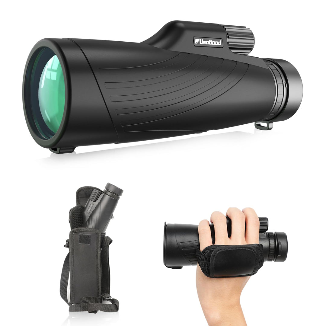Usogood 12x50 Monokular Teleskop Erwachsene,HD Monokular Fernrohr mit BAK4 Prisma und FMC Beschichtu