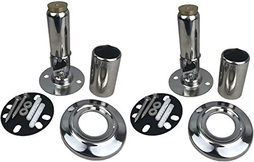 well2wellness® Edelstahl Poolleiter Kippgelenke (Paar) in V2A Ø40mm mit Arretierung und Befestigungs