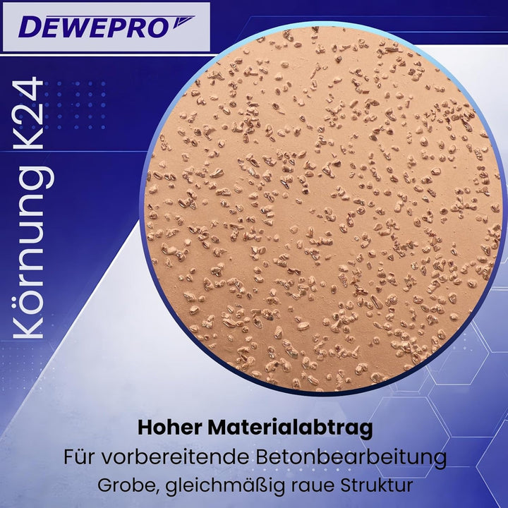 DEWEPRO® Hartmetall-Schleifbrett aus Wolfram Karbid mit abgewinkelter Seite und 2-Komponentengriff -