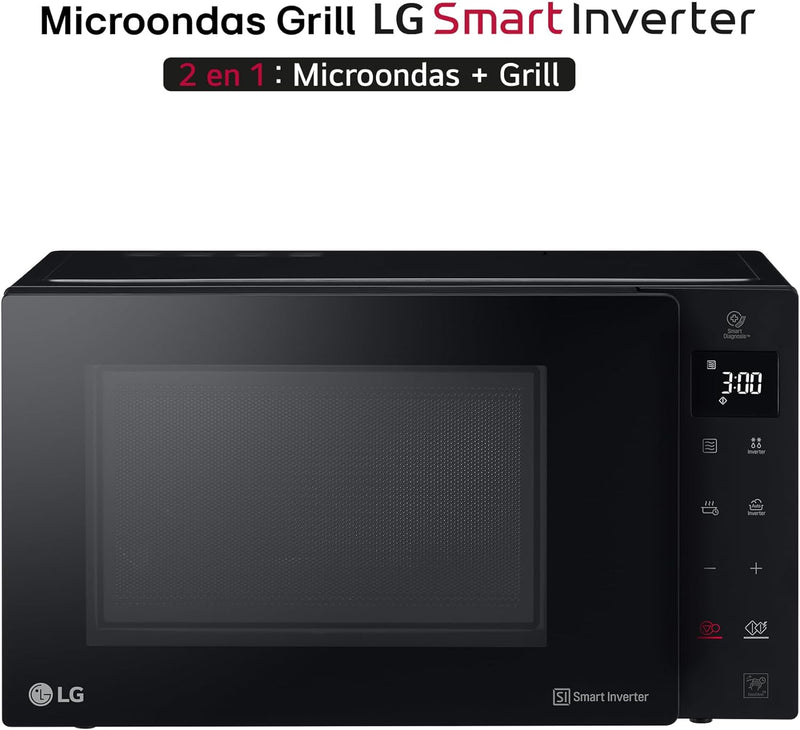 LG - Mikrowelle, Grill, Smart Inverter Schwarz