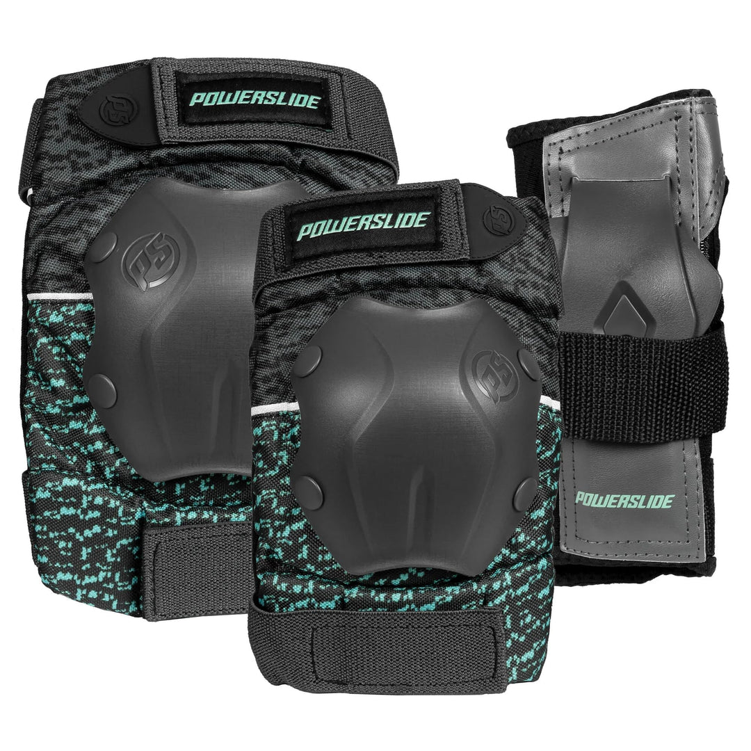 Powerslide Damen Standard Women Tri-Pack Schutzer, Schwarz, XL