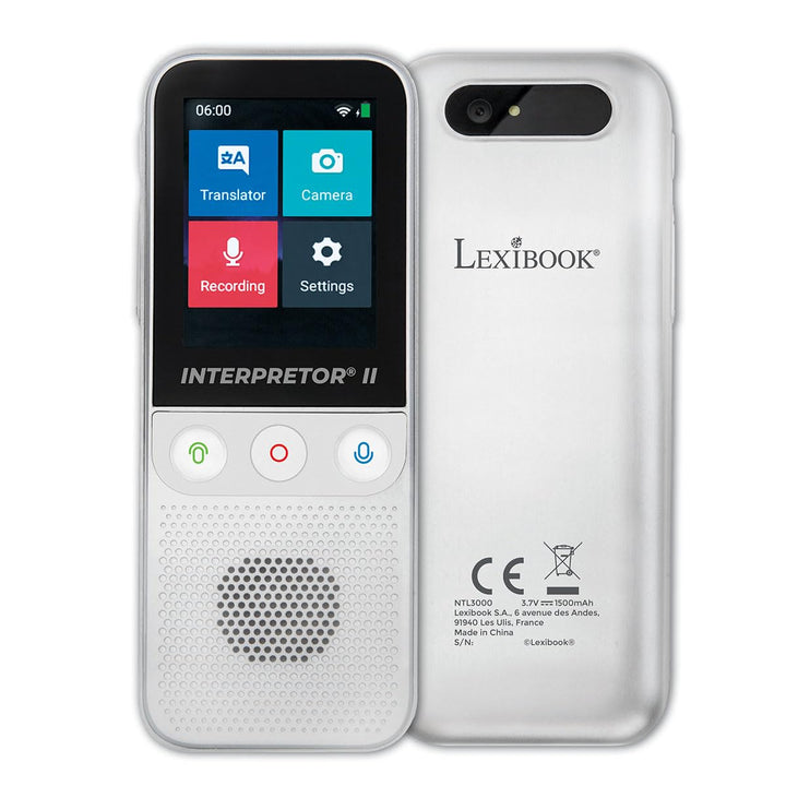 Lexibook NTL3000 Interpretor 3-Instant Voice 137 Sprachen, Fotoübersetzung und Memos, Pro Portable &amp;