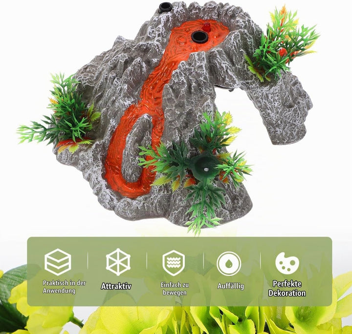 Kisangel Elektrisches Vulkan-Spielzeug Mit Realistischem Nebel Lichteffekten Und DinosauriergeräUsch
