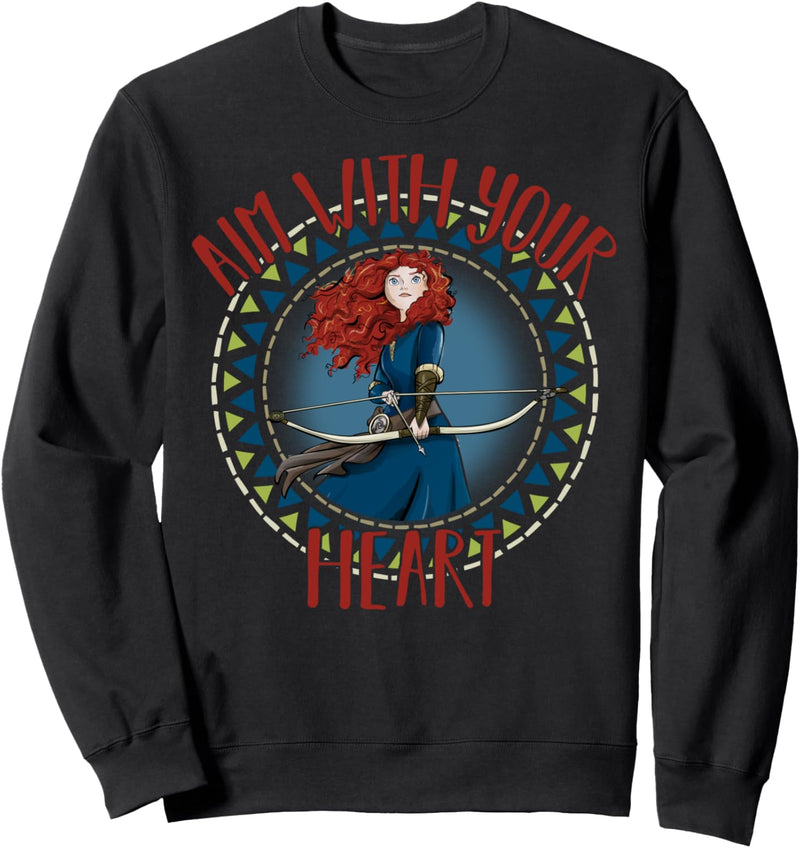 Disney Brave Merida Aim With Your Heart Circle Portrait Sweatshirt