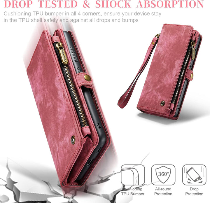 UFinetech Samsung S22 Plus Hülle, stossfeste Kartenfach Tasche Samsung Galaxy S22+ 5G Handyhülle, Fl