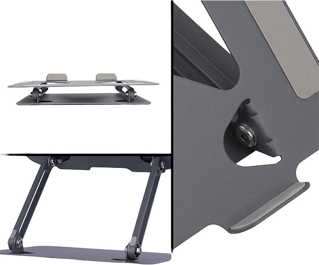 media-tech Ergonomischer Laptop-Ständer 10-17 Zoll | Höhenverstellbar & klappbar | Stabiler Notebook