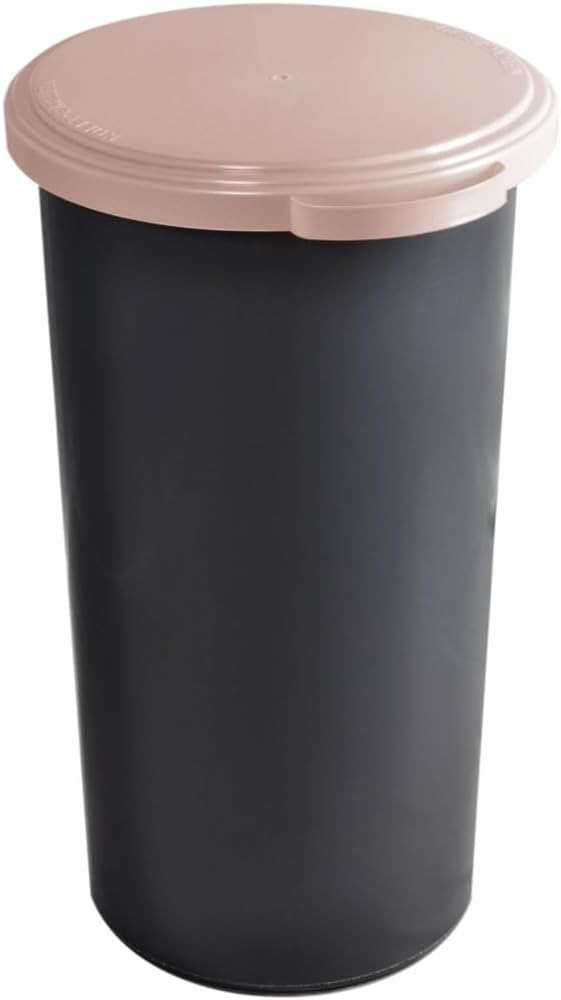 KUEFA 60L Müllsackständer mit flachem Deckel - Gelber Sack Mülleimer (Rosee), Rosee