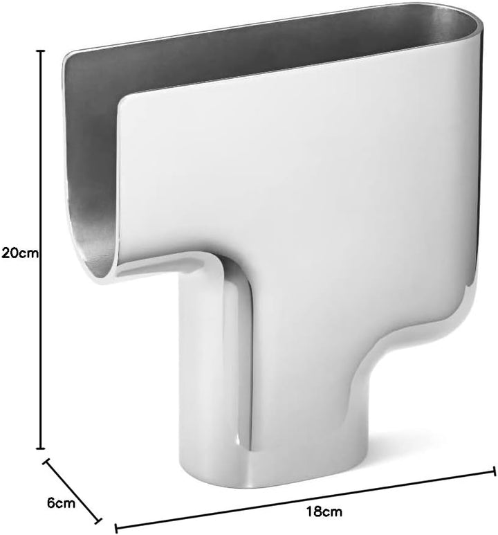 Nendo Vase B, Medium Stainless Steel, Mirror